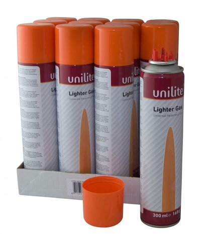 Unilite Gas -  300ML - universeel gasfles - aanstekers