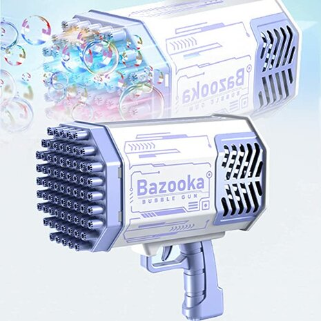 Bubble Gun Bazooka - bubble gun - 69 holes - rechargeable