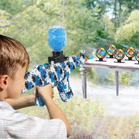 Gel Blaster - M1911 Blue Graffiti - incl. gel ballen + pijlen - oplaadbaar - 39CM