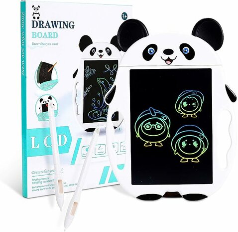 Tablette LCD Panda - Tablette &agrave; dessin avec 2 stylos - Tablette de dessin - planche &agrave; dessin