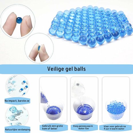 Gel balls - 10,000 pieces -orbeez balls - 7-8mm blue color