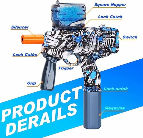 Gel Blaster - MP9  -  compleet set - oplaadbaar - 31CM