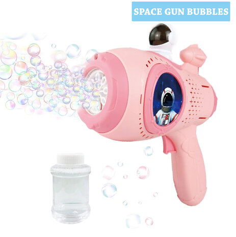 Space Gun Bubbles - Jouet pistolet &agrave; bulles - tire des bulles automatiquement