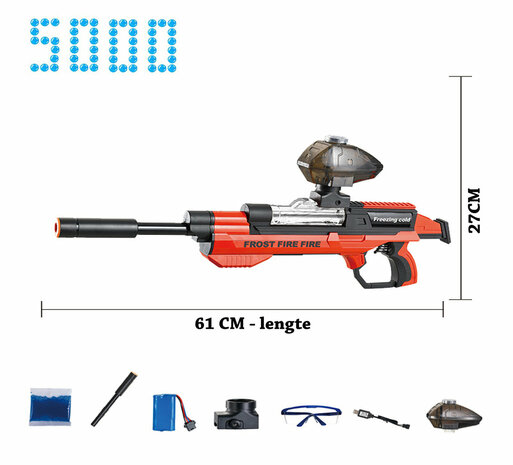 Gel Blaster - Space gun Frost Fire - complete set - rechargeable - 61CM