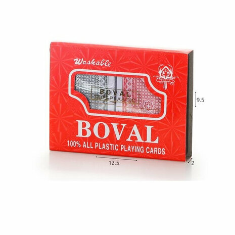 Lot de 2 cartes &agrave; jouer - &eacute;tanche - 100% plastique - BOVAL