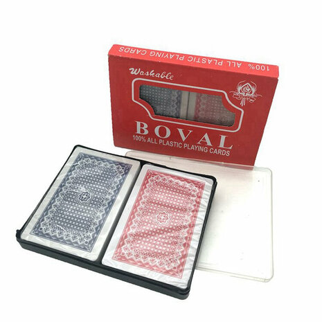 Playing card set of 2 - waterproof - 100% plastic - BOVAL