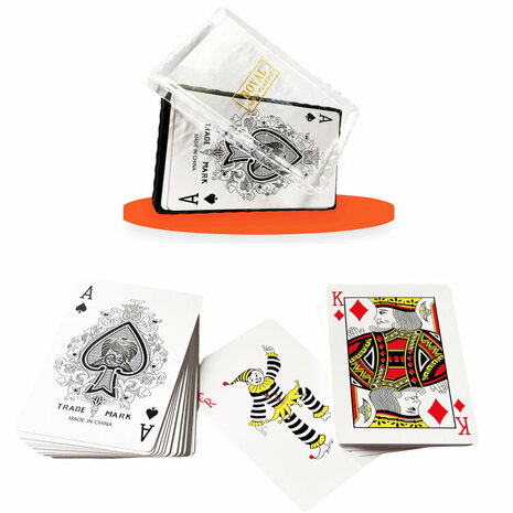 Lot de cartes &agrave; jouer - &eacute;tanche - 100% plastique - BOVAL