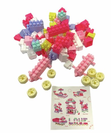 blocks with car - 65 pcs