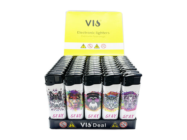 Unilite Vio electronic aanstekers Sleeve Deal mix (10 ass.) 50 stuks per tray