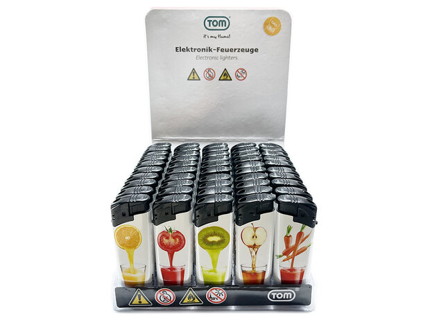 Aanstekers - 10 ass -  mix printen - Tom Lighter - klik