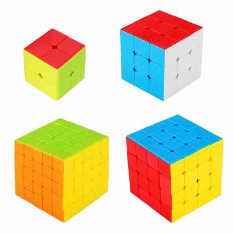 Kubus set 4in1 - Magig Cube - 2x2 - 3x3 - 4x4 - 5x5