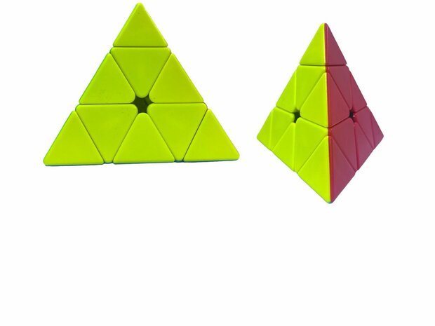 Pyraminx kubus - breinbreker - piramide vorm - 9.5CM