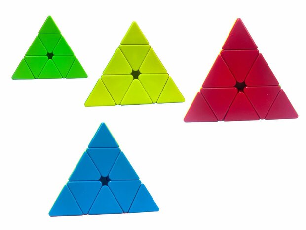 Pyraminx kubus - breinbreker - piramide vorm - 9.5CM