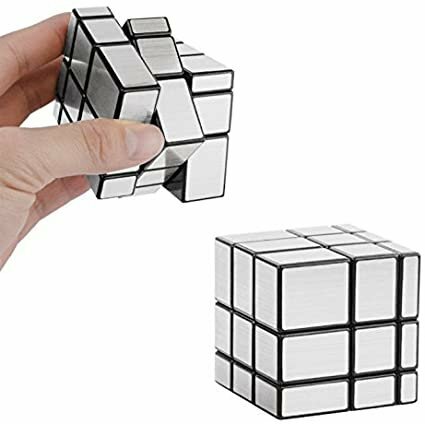 Spiegelw&uuml;rfel - R&auml;tselw&uuml;rfel 3x3x3 - QiYi-W&uuml;rfel Silber