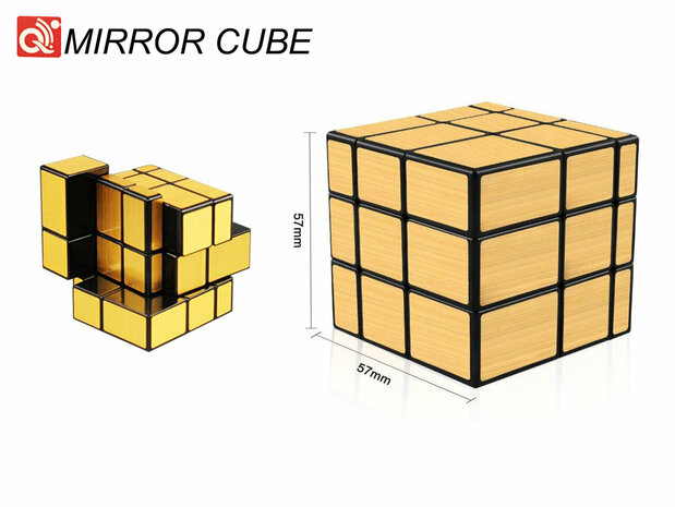 Cube miroir - cube casse-t&ecirc;te 3x3x3 - QiYi cube or