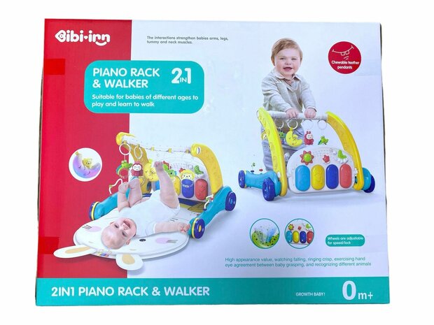 Baby Walker + Babymatte Lernspielzeug f&uuml;r Babys 2in1