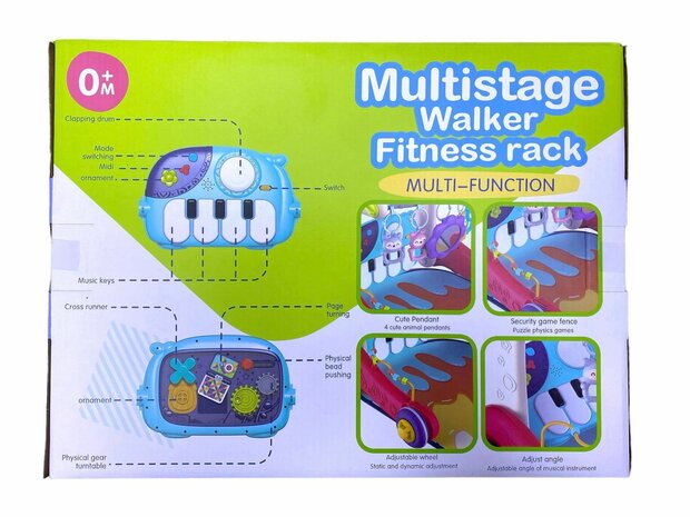 Multifunctional baby walker and fitness rack