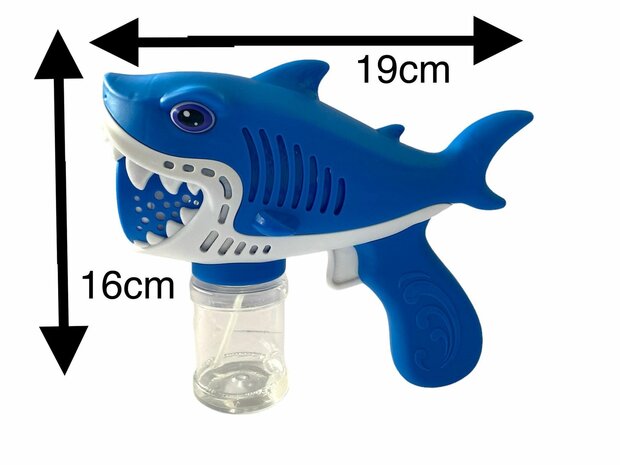 Seifenblasenpistole Shark wiederaufladbar &uuml;ber USB