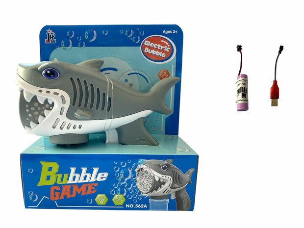 Bubble blow gun types Shark rechargeable USB