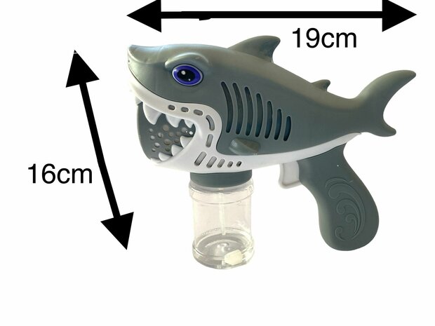 Seifenblasenpistole vom Typ Shark, wiederaufladbar &uuml;ber USB