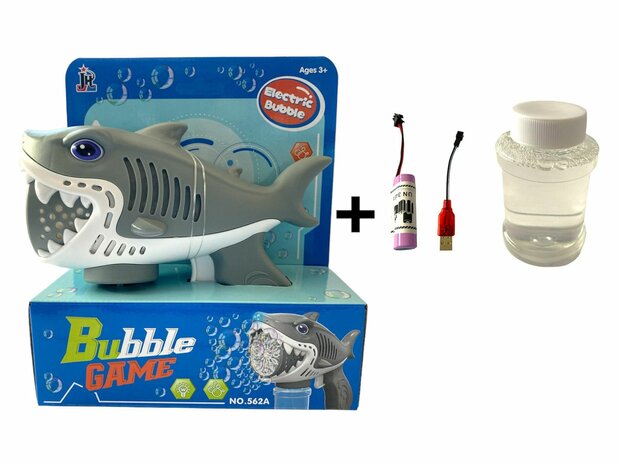 Bubble blow gun types Shark rechargeable USB