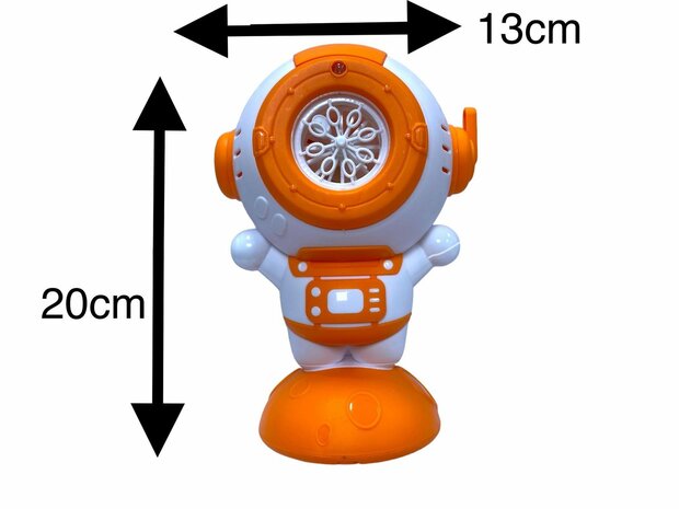 Bubble blowing machine Astronaut LED light 1x soap