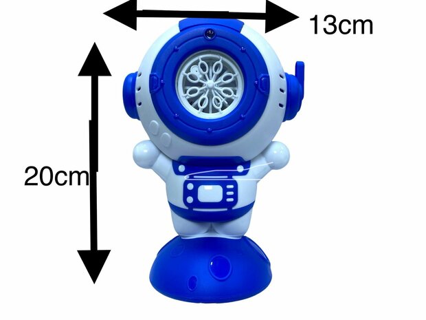 Bubble blowing machine Astronaut LED light 1x soap