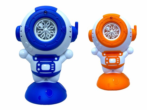 Bellenblaasmachine Astronaut LED-licht 1x zeep