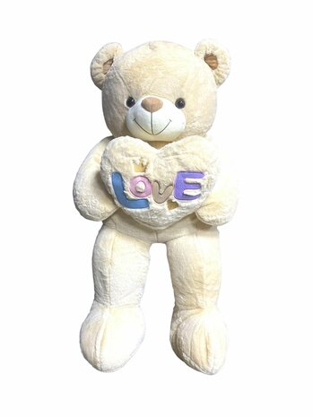 Kuschelb&auml;r mit Herz I LOVE You braune 110cm