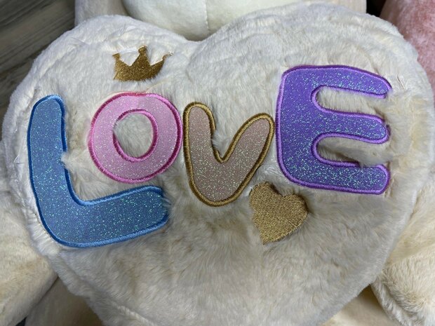 Kuschelb&auml;r mit Herz I LOVE You braune 110cm