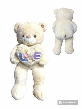 Knuffelbeer met Hart I LOVE You Bruine 110cm