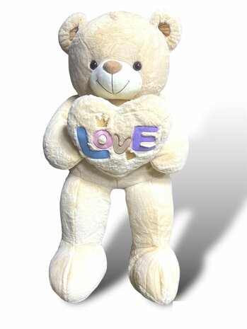 Kuschelb&auml;r mit Herz I LOVE You braune 110cm