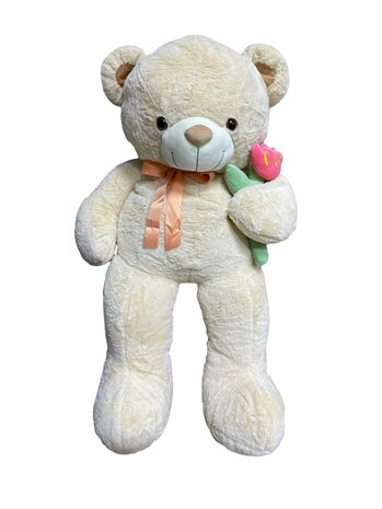 Teddybeer met hart LOVE You beige 110cm