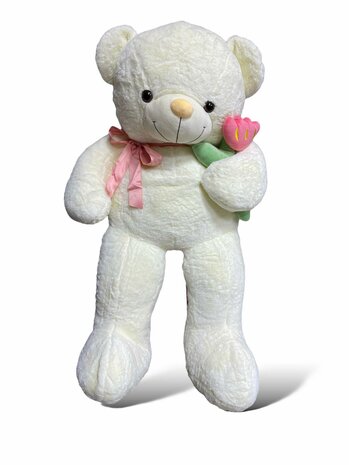 Teddybeer met hart LOVE You Wit 110 cm