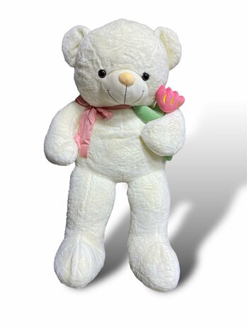 Teddybeer met hart LOVE You Wit 110 cm
