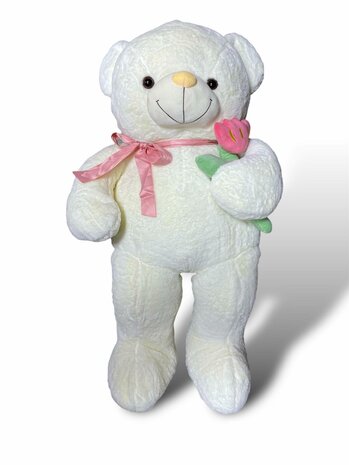 Teddybeer met hart LOVE You Wit 110 cm