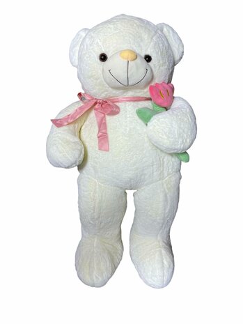 Teddybeer met hart LOVE You Wit 110 cm