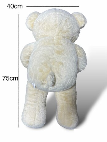 Teddybeer met hart LOVE You beige 75cm