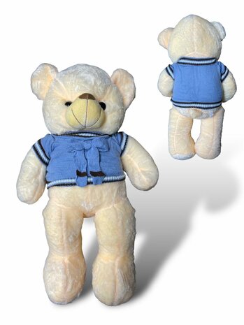 Kuschelb&auml;r Teddyb&auml;r Plus mit blauem Hemd 75cm