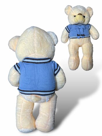 Kuschelb&auml;r Teddyb&auml;r Plus mit blauem Hemd 75cm