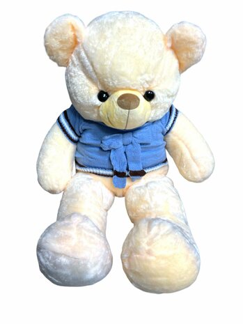 Kuschelb&auml;r Teddyb&auml;r Plus mit blauem Hemd 75cm