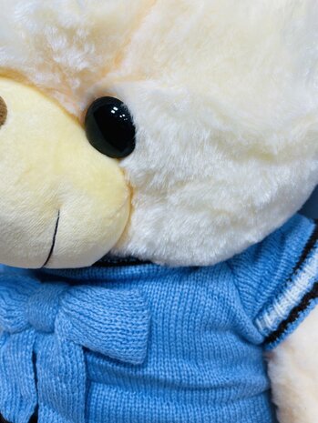 Kuschelb&auml;r Teddyb&auml;r Plus mit blauem Hemd 75cm