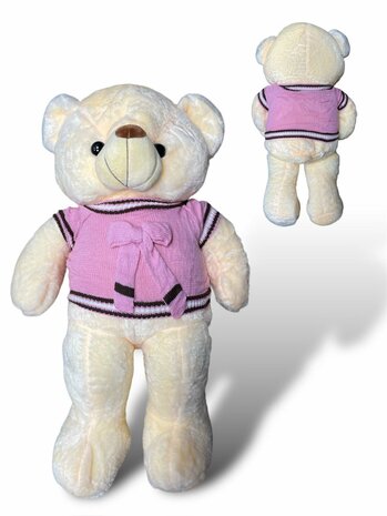 Knuffelbeer Teddybeer plus met shirt 75cm