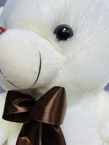 Knuffelbeer teddybeer Wit 45cm