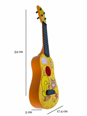 Guitare Jaune - Guitare Enfant 4 CORDES 54CM