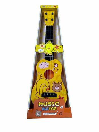 Guitar Yellow - Children&#039;s Guitar 4 STRINGS 54CM