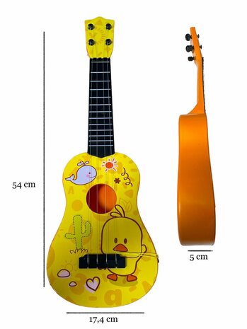 Guitare Jaune - Guitare Enfant 4 CORDES 54CM