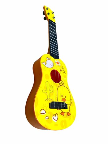 Gitaar Geel - Kinder Gitaar 4 SNAREN 54CM