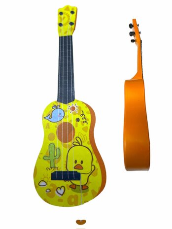 Gitaar Geel - Kinder Gitaar 4 SNAREN 54CM