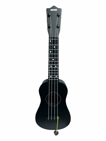 GUITAR BLACK AND WHITE - CHILDREN&#039;S GUITAR 4 STRINGS 57CM